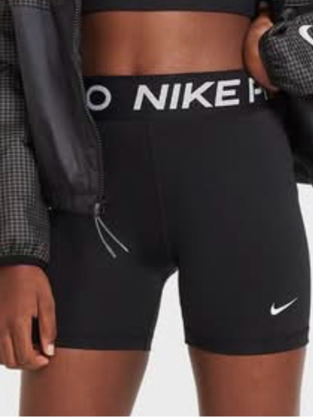 Nike Women's Black High-Rise Logo Bike Shorts